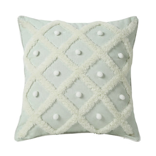 Buy white Creative Home Ball Pillow Tufted Moroccan Pillow Elegant Cushion Pillow Case