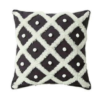 Buy black Creative Home Ball Pillow Tufted Moroccan Pillow Elegant Cushion Pillow Case