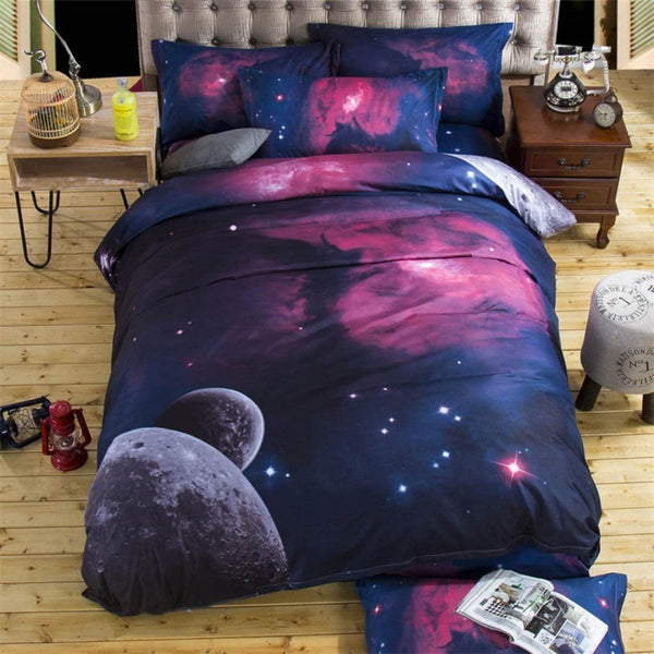 3D Print Bed Sheets Set Duvet Quilt Cover Sets Bed 4 Piece