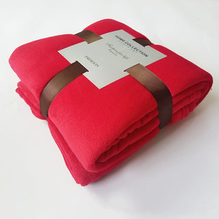 Buy red Pure Color Fleece Fleece Blanket Travel Blanket