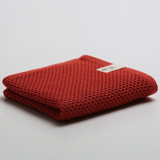 Buy red Thickened honeycomb washcloth