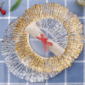 Creative Tree Pattern Glass Fruit Plate Gold Plating Plate