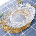 Creative Tree Pattern Glass Fruit Plate Gold Plating Plate