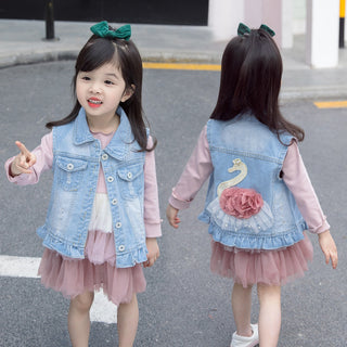 Fashion All-match Cartoon Embroidered Vest Waistcoat