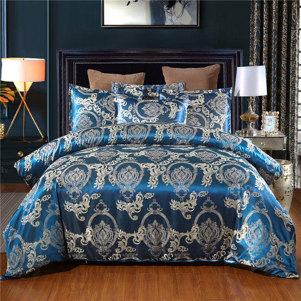 Home Textile European-Style Satin Jacquard Bedding Kit