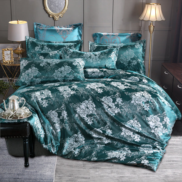 Home Textile European-Style Satin Jacquard Bedding Kit