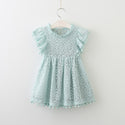 New Lace Flying Sleeve Princess Hollow Dress