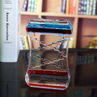 Buy blue-red Creative Cruise Fluid Liquid Hourglass Quicksand Timer 2024 Ins Living Room Office Ornaments Desk Table Decorations Home Decor