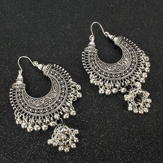 Buy silver Bell Tassel Earrings Diamond Lens Earrings Vintage Earrings Bell Earrings Earrings