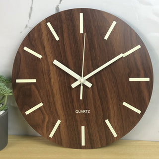 Buy 3style Glow In The Dark Wood Wall Clock Luminous Needle Wall Glitter Clock Modern Design Hanging Home Decor Clocks For Living Room