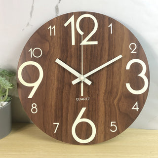 Buy 4style Glow In The Dark Wood Wall Clock Luminous Needle Wall Glitter Clock Modern Design Hanging Home Decor Clocks For Living Room