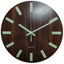 Glow In The Dark Wood Wall Clock Luminous Needle Wall Glitter Clock Modern Design Hanging Home Decor Clocks For Living Room