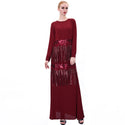 Sequined Fringed Robe Dress