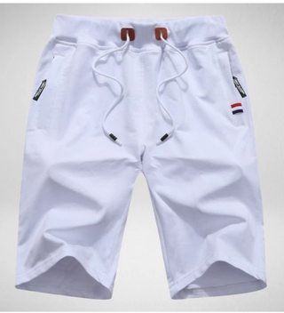 Buy white Men&#39;s Casual Classic Fit Drawstring Summer Beach Shorts