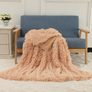 Buy milk-tea-rice Background Blanket Pv Velvet Double Layer Blanket