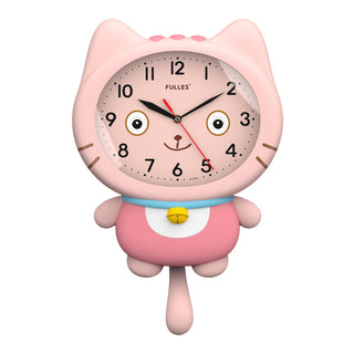 Buy winking-cat-pink Cartoon Wall Clock Living Room Creative Household Fashion Cute Net Red Nordic Clock Clock Wall Mute