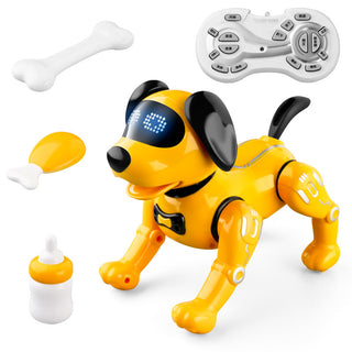 Buy yellow Smart Remote Control Robot Dog Children&#39;s Early Educational Toy Parent-Child Puzzle Interaction Electronic Pet Sing Dog Kid Gift