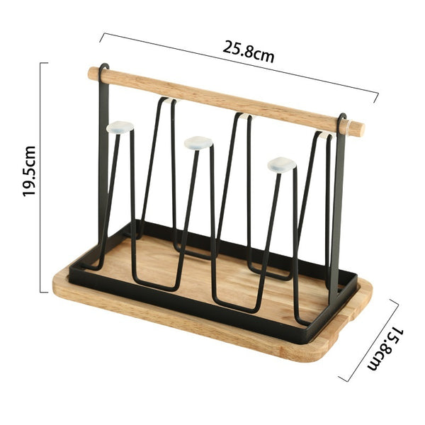 Wrought Iron Drain Cup Holder Household Cup Holder With Tray Cup Storage