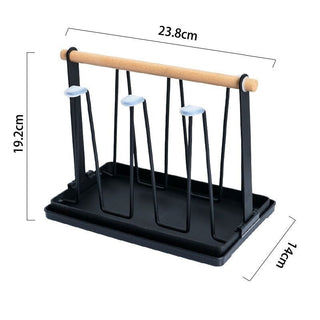 Wrought Iron Drain Cup Holder Household Cup Holder With Tray Cup Storage