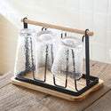 Wrought Iron Drain Cup Holder Household Cup Holder With Tray Cup Storage