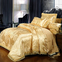 Satin Jacquard Three-Piece Fitted Sheet Set Bedding Set