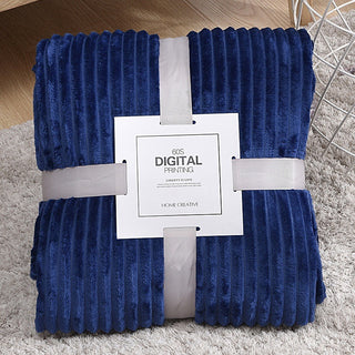 Buy dark-blue Blanket Yoga Pure Color Cover Blanket Coral Fleece