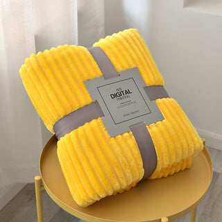 Buy yellow Blanket Yoga Pure Color Cover Blanket Coral Fleece