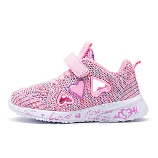 Buy pink-double-net Casual Shoes Light Mesh Sneakers Kids Summer Children Fashion Tenis Cute Sport Cartoon Female Running Sock Footwear