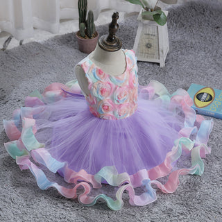 Buy purple European And American Girls Dress Skirt European and American girls dress skirt