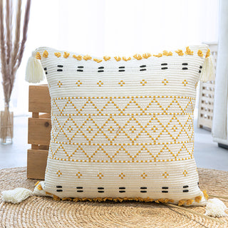 Buy yellow-square Nordic Resort Style Sofa Bed Pillow