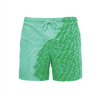 Buy green1 Men Magical Color Change Beach Shorts