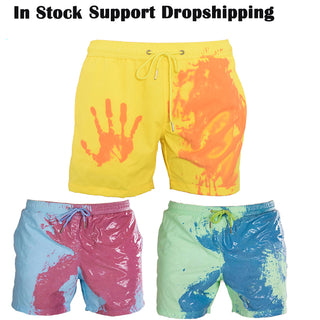 Men Magical Color Change Beach Shorts