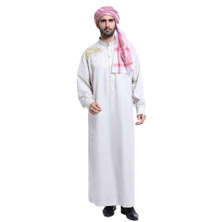 Buy silver-gray Men&#39;s Robe Apparel Middle Eastern Arab Robe