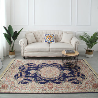 Buy a-blue Persian Ethnic Style Retro Living Room Carpet Tapestry Wholesale European Style Tassel Floor Mat