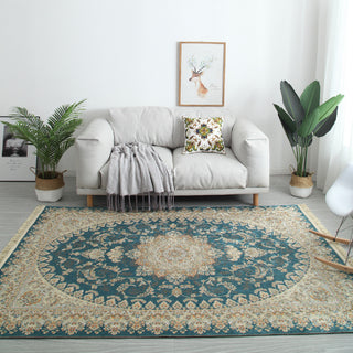 Buy b-green Persian Ethnic Style Retro Living Room Carpet Tapestry Wholesale European Style Tassel Floor Mat