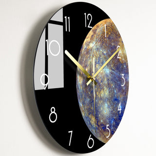 Buy 10style Luxury Silent Wall Clock Living Room Glass Clocks Wall