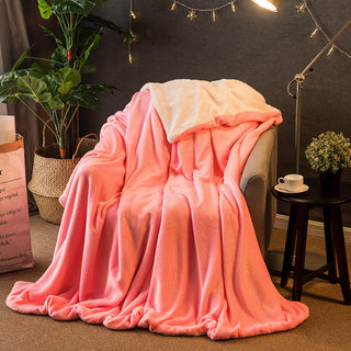 Buy pink Thicken Blanket Sofa Cover Blanket