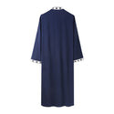 Long Blouse, Long-sleeved Solid Color Casual Wear Robe