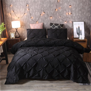 Buy black Craft Home Textiles Plain Color Solid Color Duvet Cover Bedding