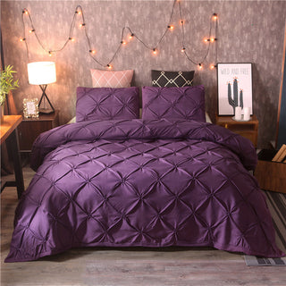 Buy purple Craft Home Textiles Plain Color Solid Color Duvet Cover Bedding