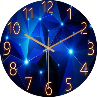 Glass Living Room Wall Clock Quartz Clock Wall Watch