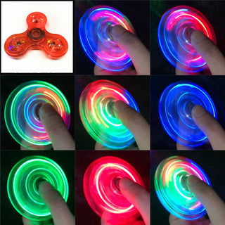 Buy red Transparent Crystal Plastic Fingertip Spinning Top