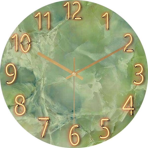 Glass Living Room Wall Clock Quartz Clock Hanging