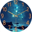 Glass Living Room Wall Clock Quartz Clock Hanging