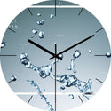 Glass Living Room Wall Clock Quartz Clock Hanging