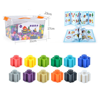 Buy 700capsules Particle Building Blocks Children&#39;s Fight Inserting Baby Early Education Educational Toys