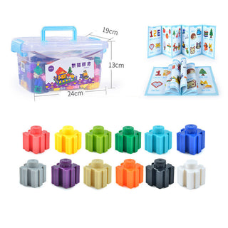 Buy 280capsules Particle Building Blocks Children&#39;s Fight Inserting Baby Early Education Educational Toys