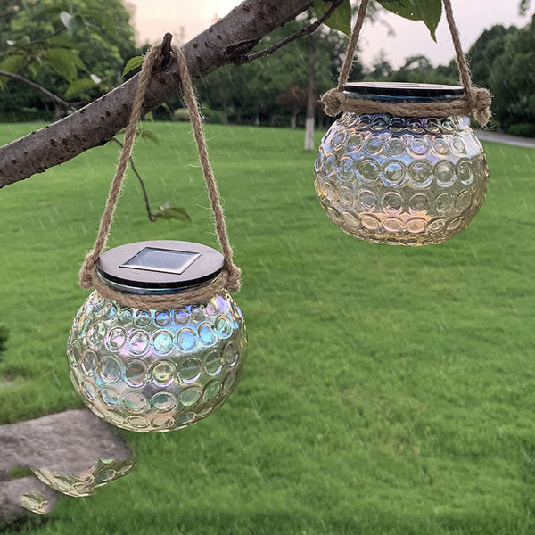 Solar Glass Light Solar Lantern Glass Jar Waterproof Hanging Light For Garden Outdoor Lantern Wedding Party Tree