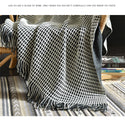 Simple Tassel Woolen Blanket American Hotel Sofa Blanket