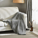 Simple Tassel Woolen Blanket American Hotel Sofa Blanket